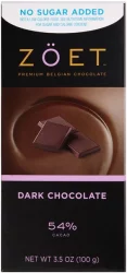 Zöet No Sugar Added 54% Cacao Dark Chocolate