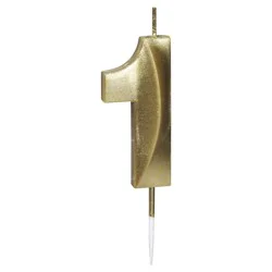 Papyrus Birthday Candle Number 1 - Metallic Gold