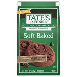 Tate's Bake Shop Soft Baked Cookies, Double Chocolate Chip, 8 oz