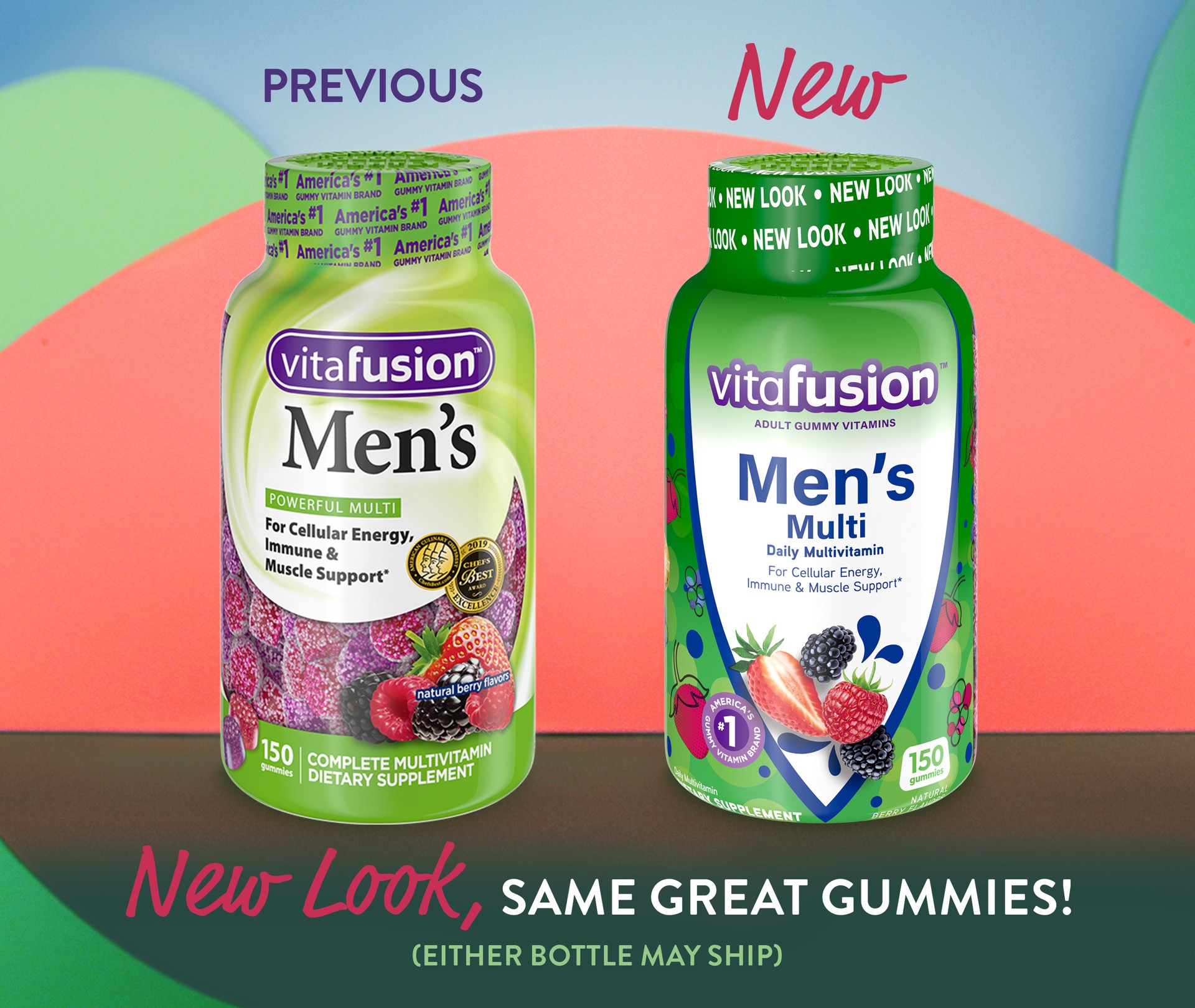 slide 5 of 5, vitafusion Men's Gummy Vitamins, 150 Count Multivitamin for Men, 150 ct