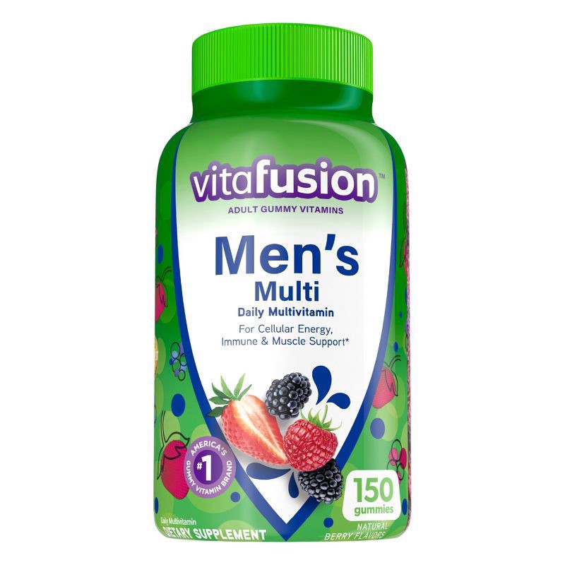 slide 1 of 5, Vitafusion Men's Multivitamin Dietary Supplement Gummies - Berry - 150ct, 150 ct