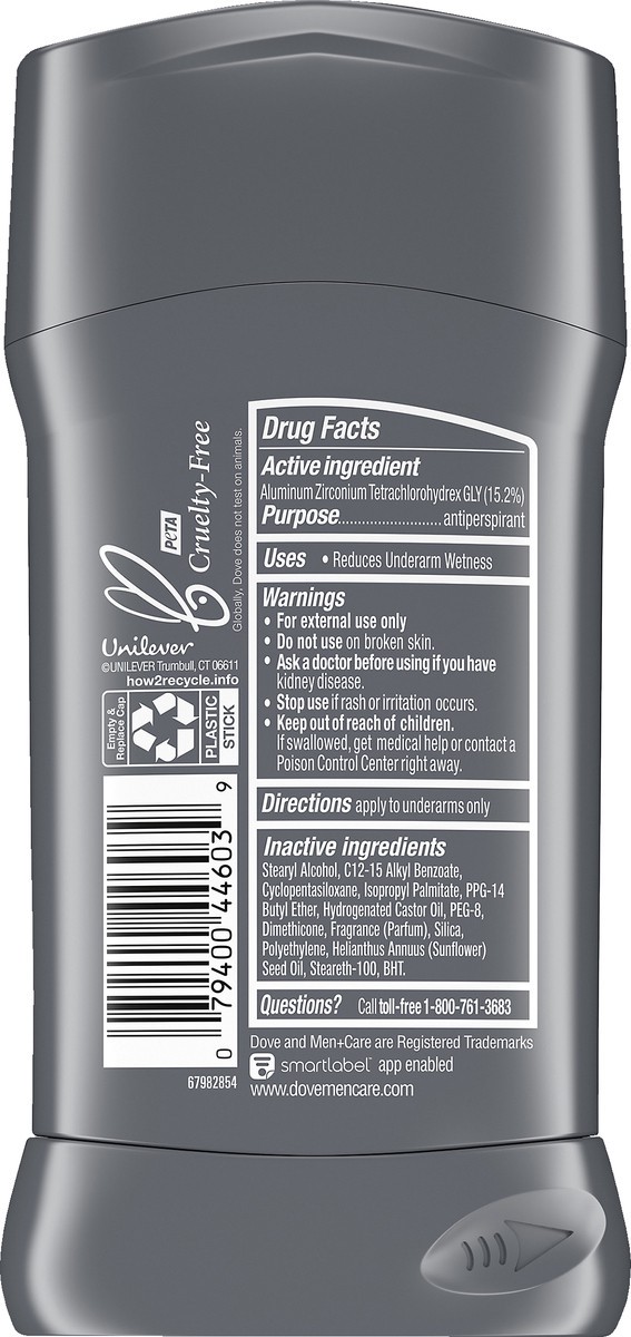 slide 2 of 3, Dove Men+Care Sensitive Shield Antiperspirant Deodorant Stick, 2.7 oz, 2.7 oz