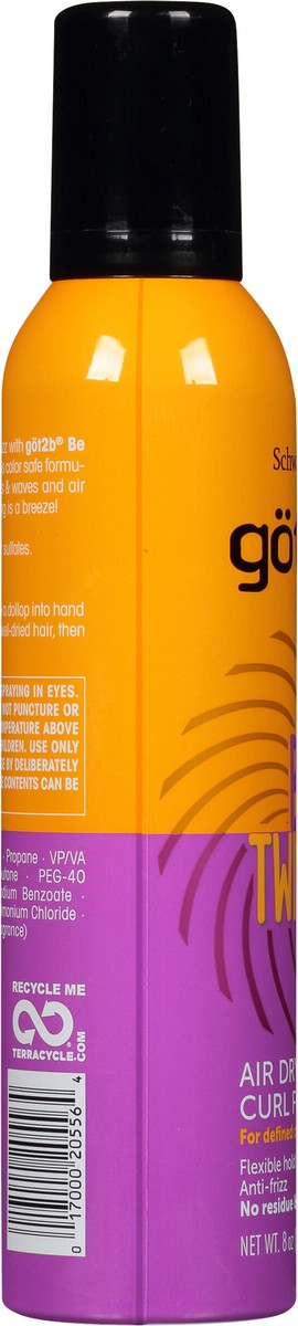 slide 4 of 6, göt2b Be Twisted Air Dry Curl Foam, 8 oz