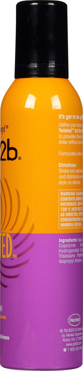 slide 5 of 6, göt2b Be Twisted Air Dry Curl Foam, 8 oz