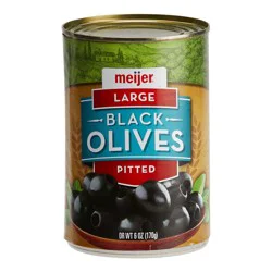 Meijer Large Black Pitted Ripe Olives - 6 oz