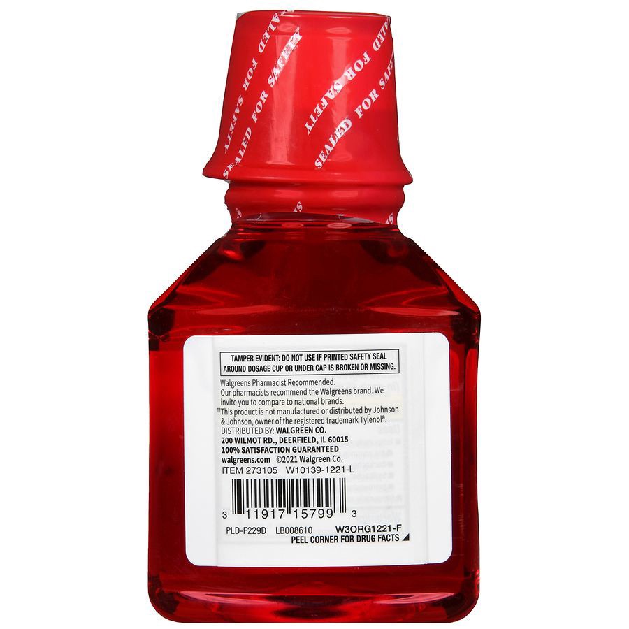 slide 2 of 5, (Max 3) Walgreens Adult Pain Reliever Cherry Flavor Liquid, 8 fl oz