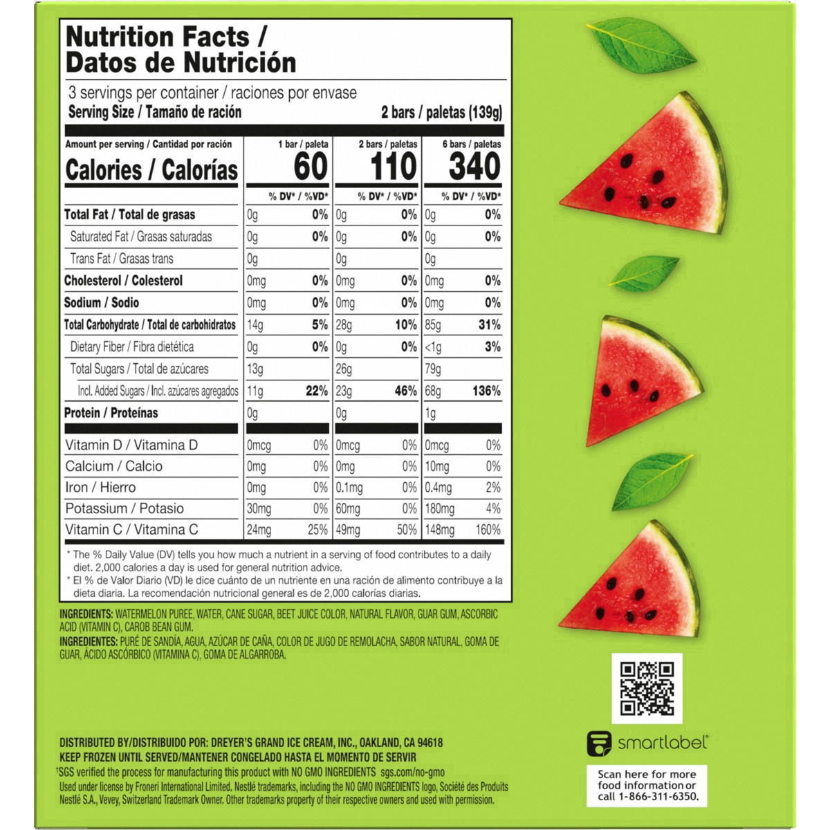 slide 28 of 49, Outshine Watermelon Fruit Ice Bars 6 ea, 6 ct