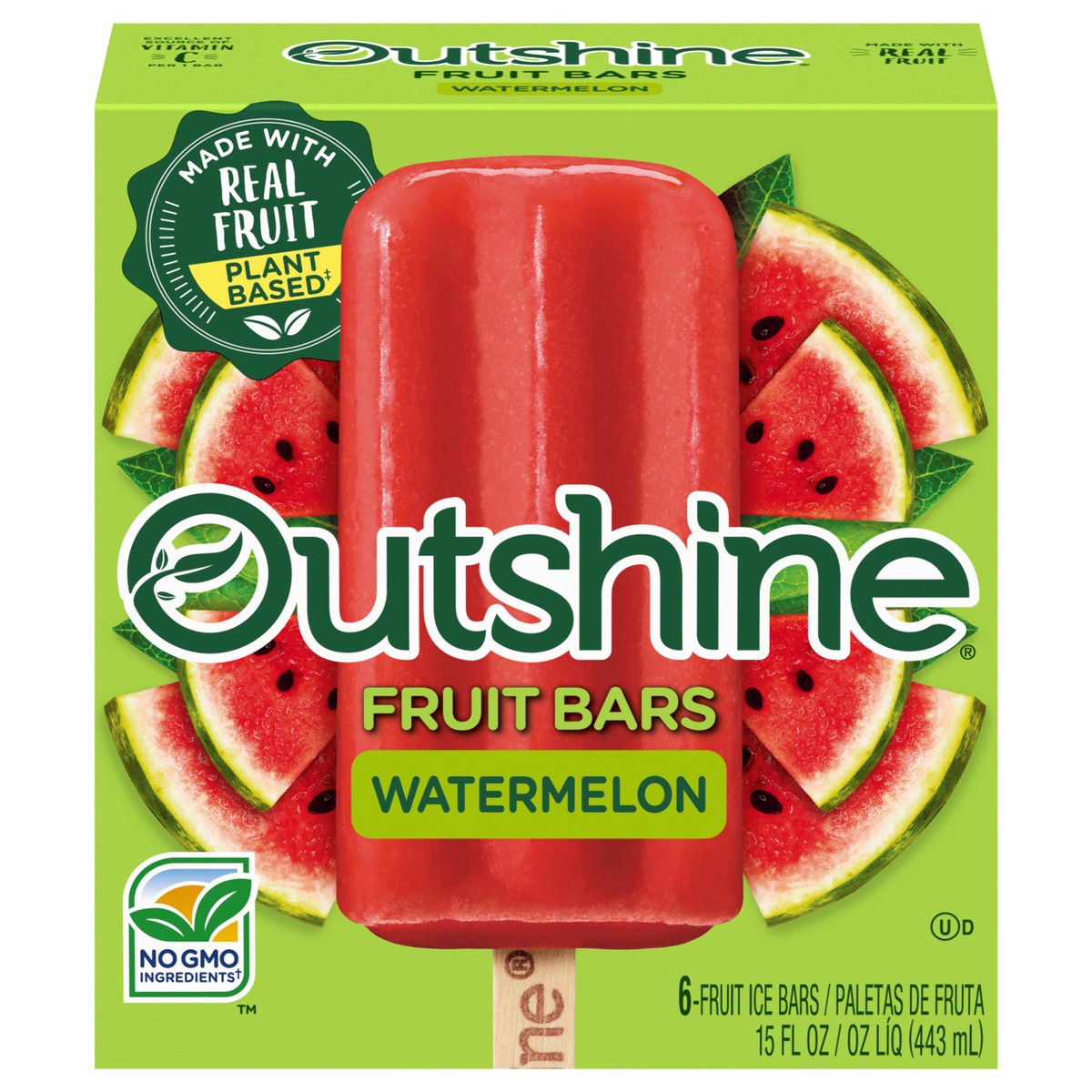 slide 1 of 49, Outshine Watermelon Fruit Bars, 6 ct