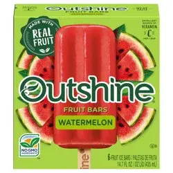 Outshine Watermelon Fruit Ice Bars 6 ea