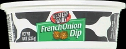 slide 1 of 1, Western Family French Onion Dip, 8 oz