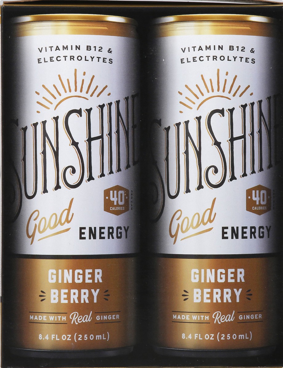 slide 10 of 11, Sunshine Ginger Berry Energy Drink 4 ea, 4 ct