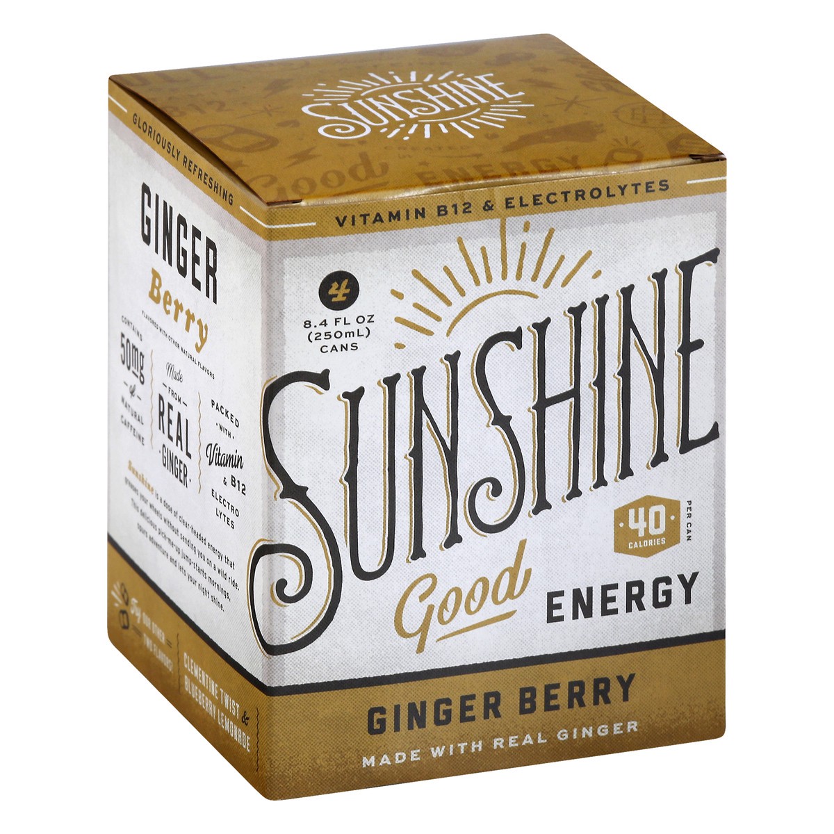 slide 6 of 11, Sunshine Ginger Berry Energy Drink 4 ea, 4 ct