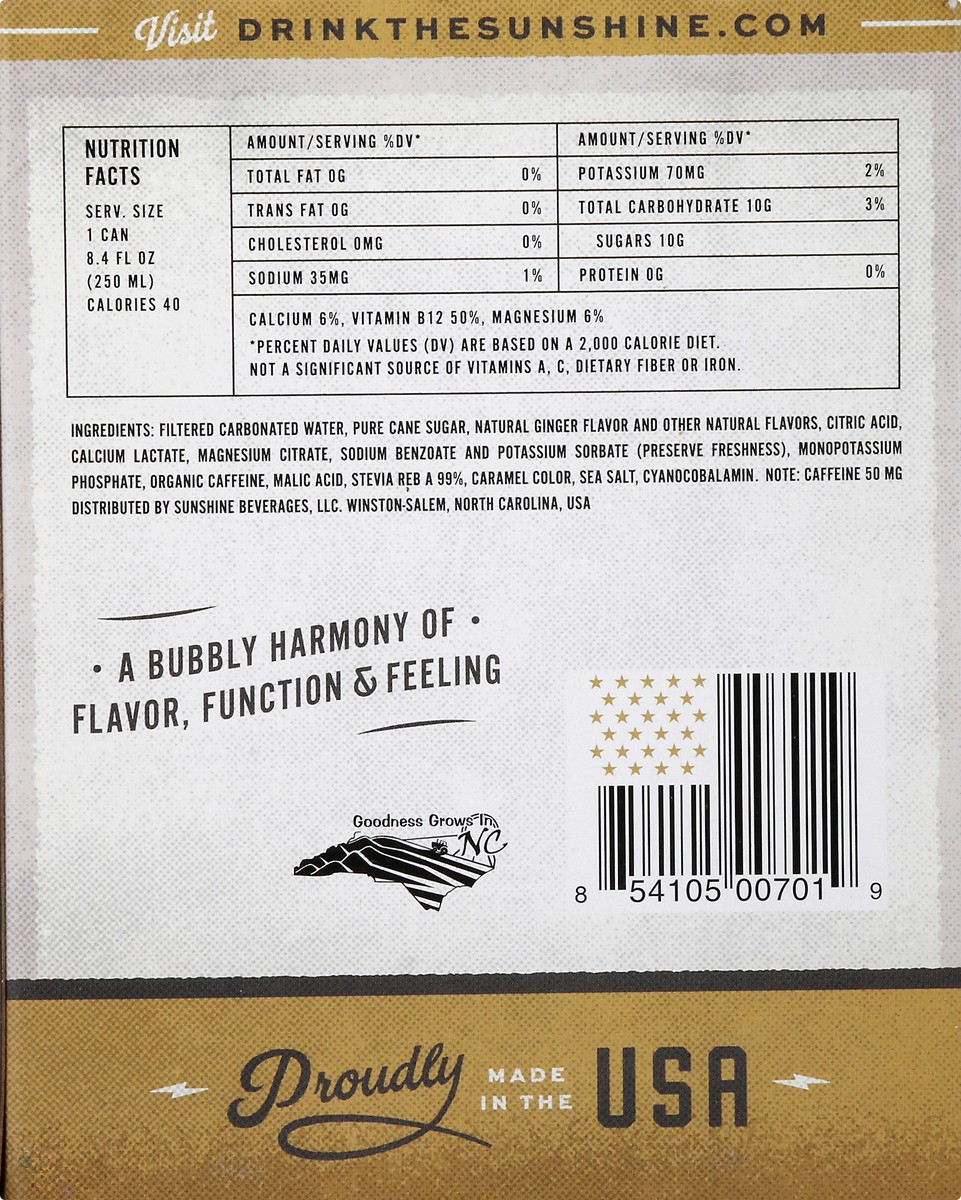 slide 8 of 11, Sunshine Ginger Berry Energy Drink 4 ea, 4 ct