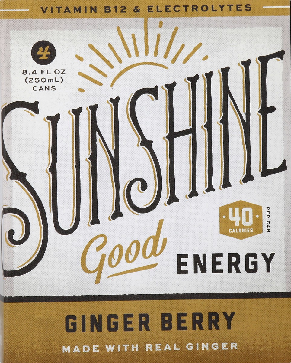 slide 9 of 11, Sunshine Ginger Berry Energy Drink 4 ea, 4 ct