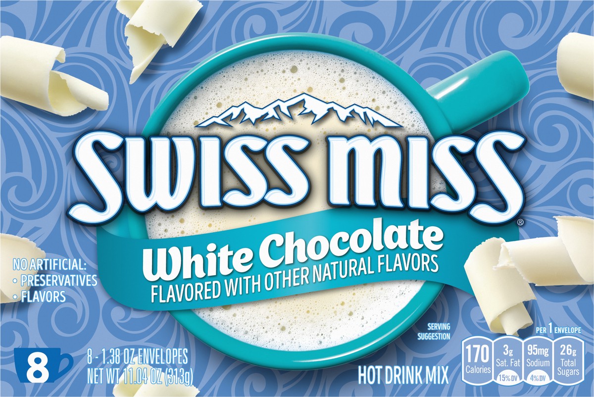 slide 6 of 9, Swiss Miss White Chocolate Hot Drink Mix - 8 ct, 8 ct