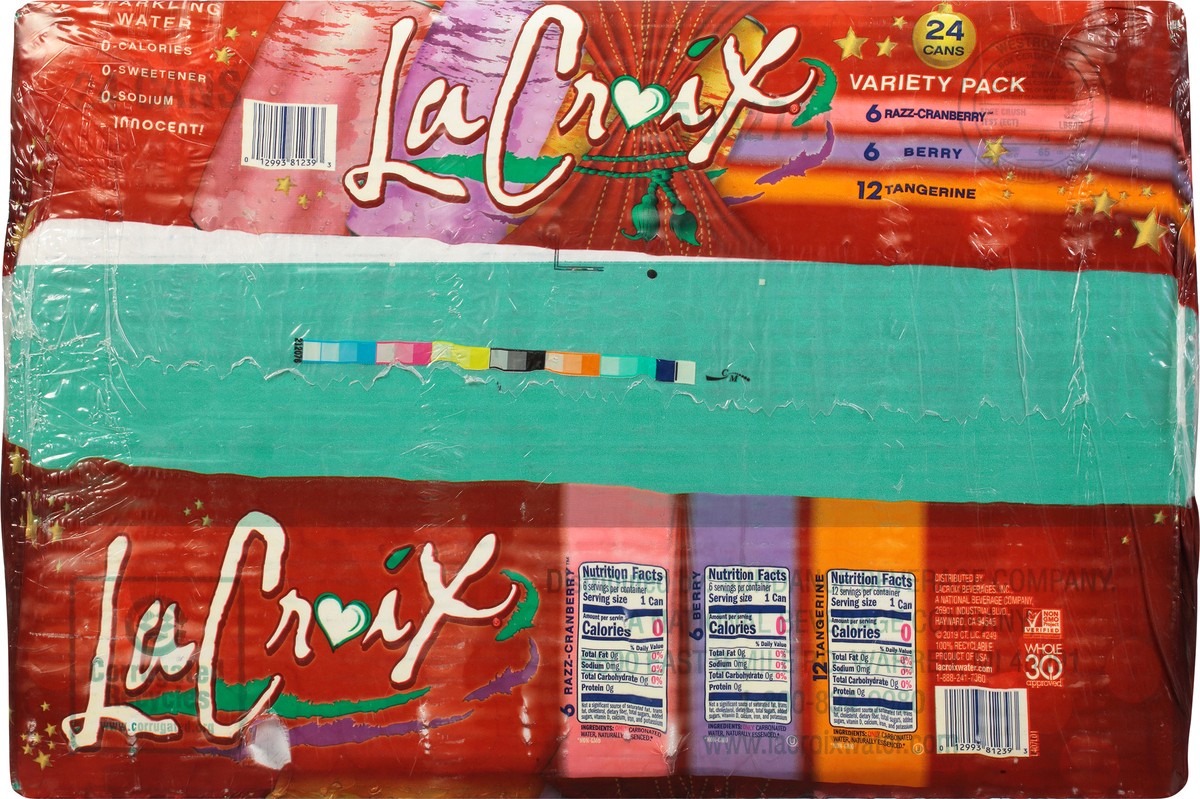 slide 4 of 9, La Croix Variety Pack Sparkling Water 24 - 12 fl oz Cans, 24 ct