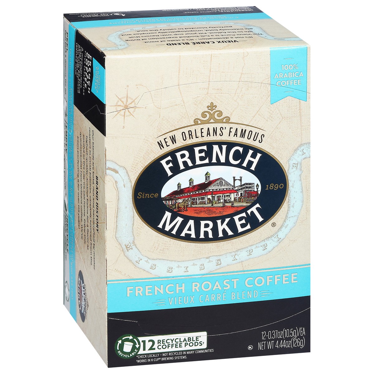 slide 7 of 14, French Market Coffee Dark Roast Coffee & Chicory Single Serve Cup - 12 ct, 12 ct