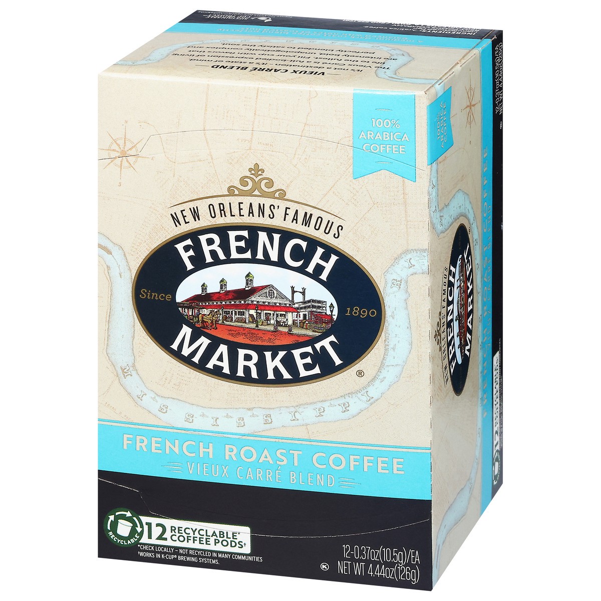 slide 11 of 14, French Market Coffee Dark Roast Coffee & Chicory Single Serve Cup - 12 ct, 12 ct