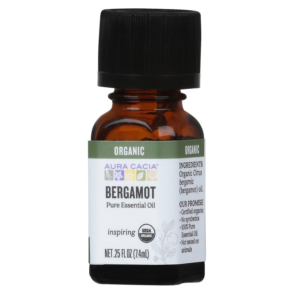 slide 8 of 9, Aura Cacia Organic Bergamot Pure Essential Oil 0.25 fl oz, 0.25 fl oz