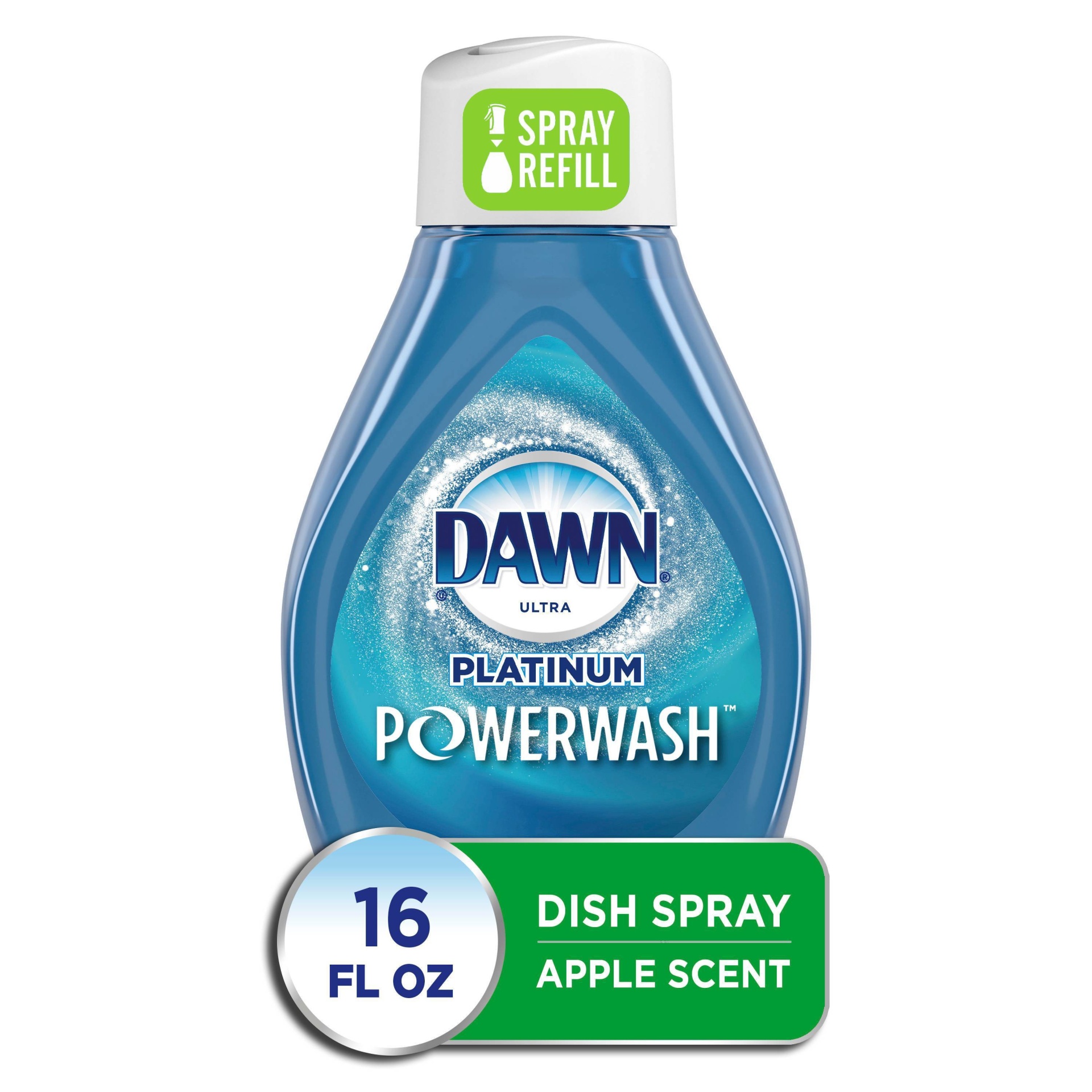 slide 1 of 1, Dawn Ultra Platinum Powerwash Apple Scent Dish Spray Refilloz, 16 fl oz