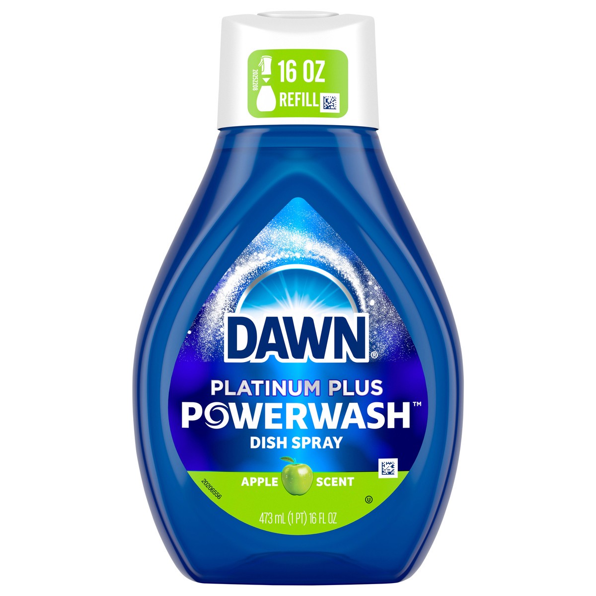 slide 1 of 3, Dawn Powerwash Spray, Dish Soap, Dishwashing Liquid, Apple, 1 Refill, 16 Fl Oz, 1 pint