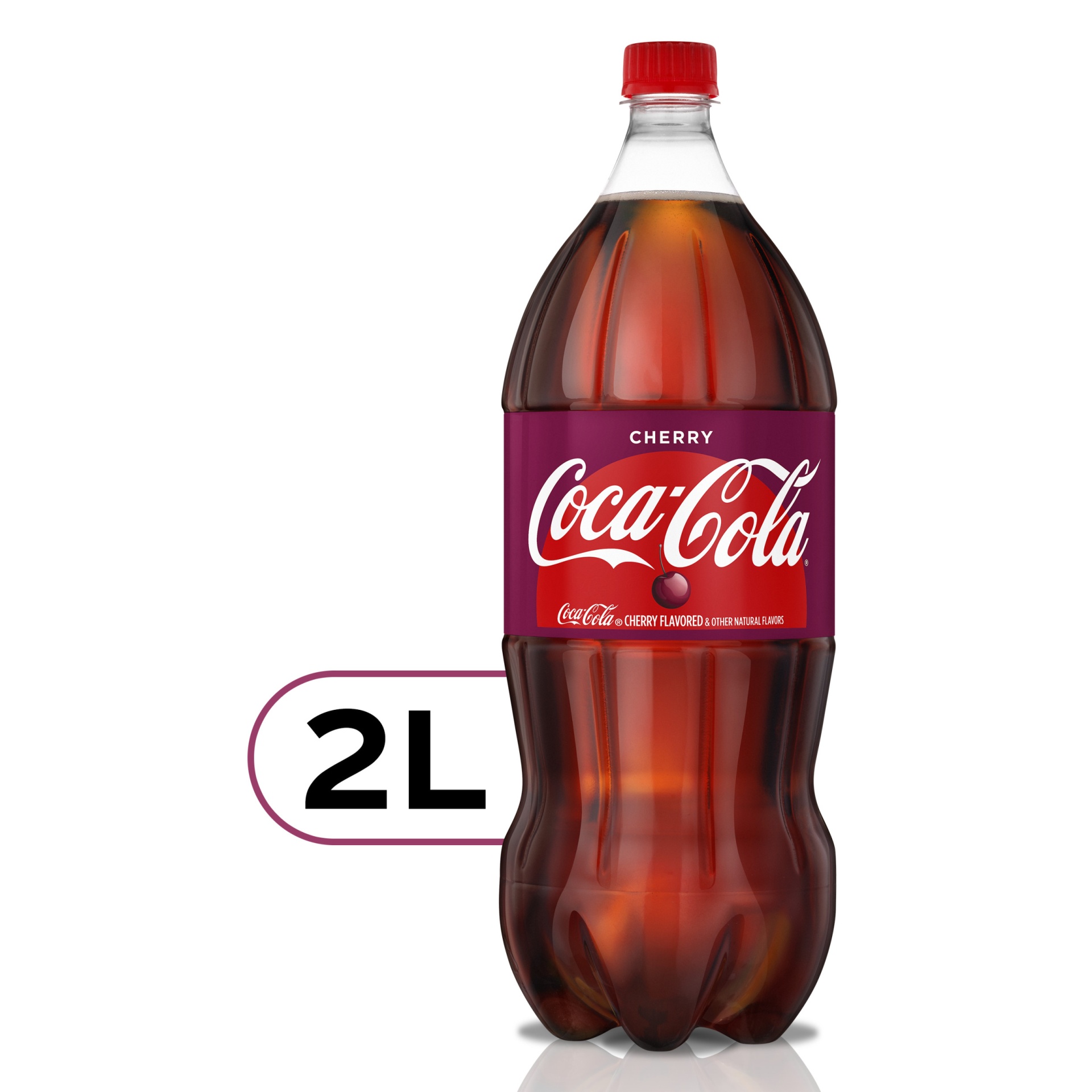 slide 1 of 10, Coca-Cola Cherry Cola 2L Plastic Bottle, 2 liter