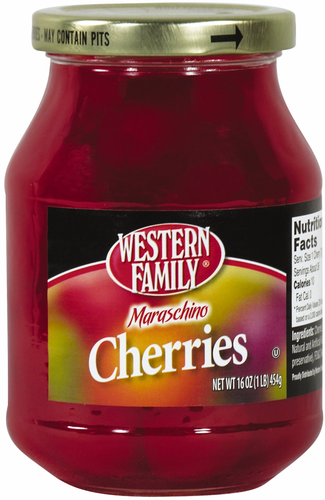 slide 1 of 1, Western Family Maraschino Cherries, 16 oz