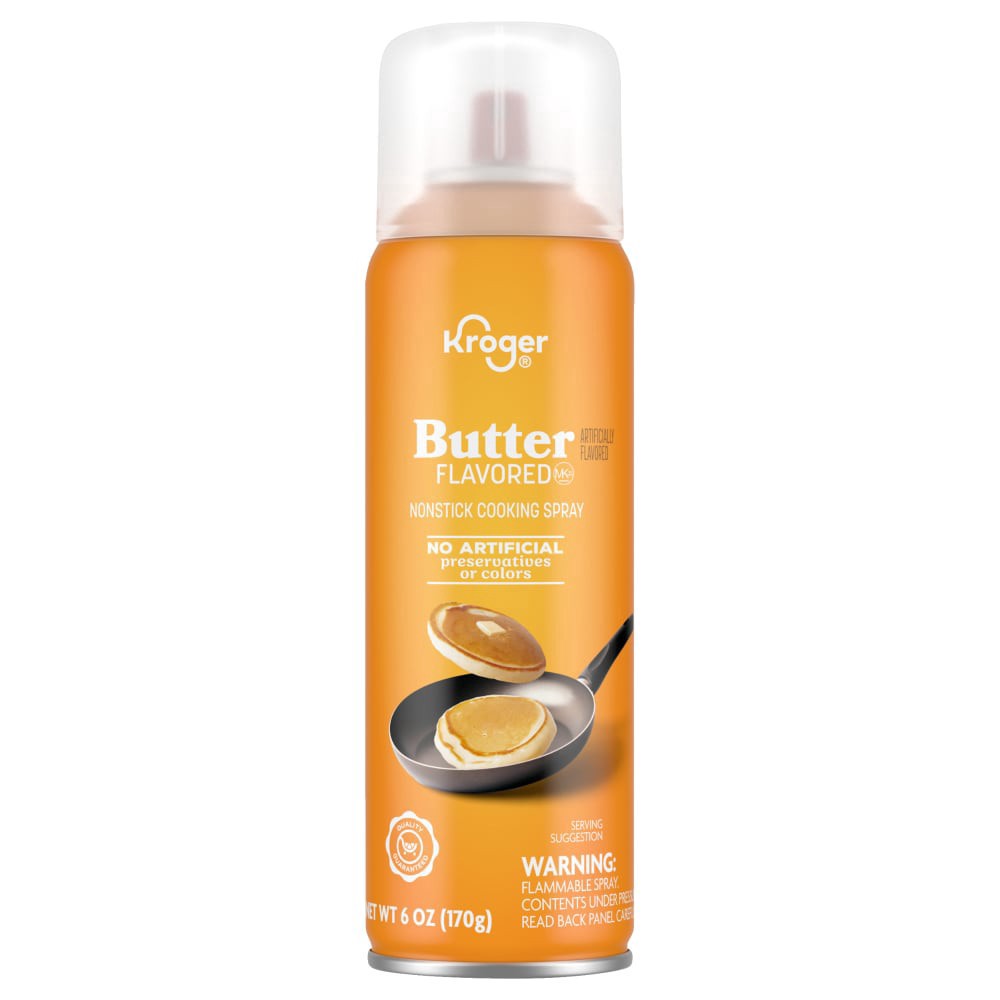 slide 1 of 1, Kroger® Nonstick Butter Flavored Cooking Spray, 6 oz