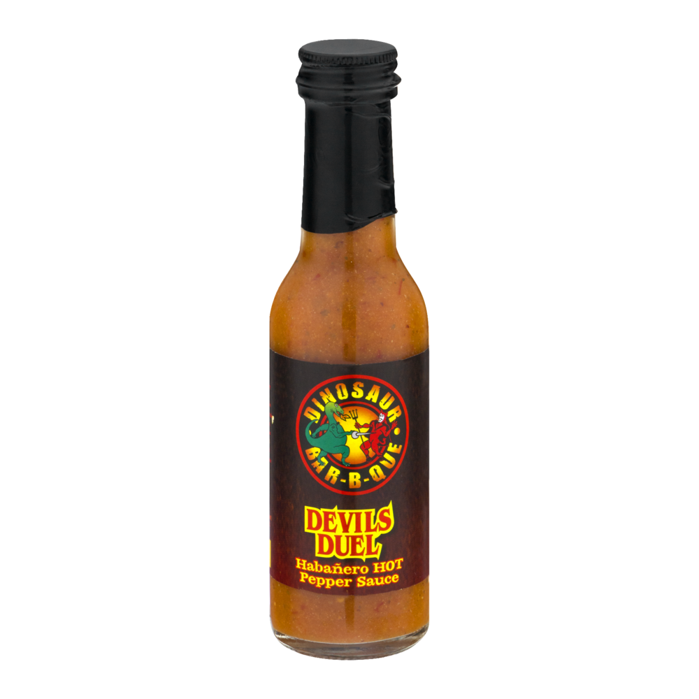 slide 1 of 2, Dinosaur Bar-B-Que Hot Devil BBQ Sauce, 