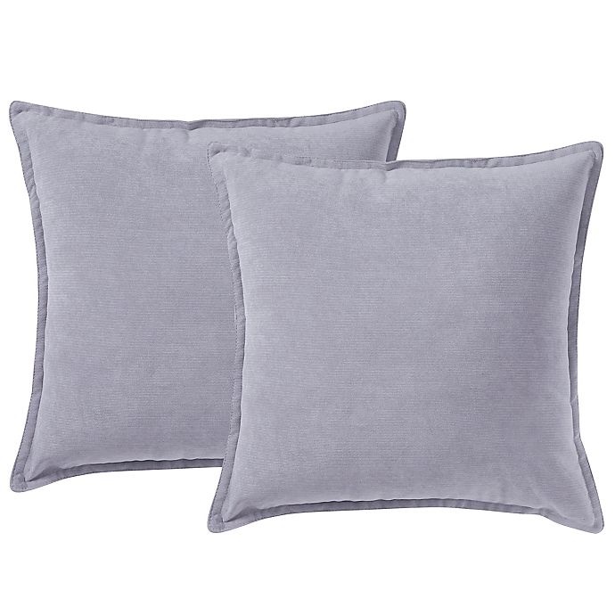 slide 1 of 1, Morgan Home ChenilleSquare Throw Pillows - Light Grey, 2 ct