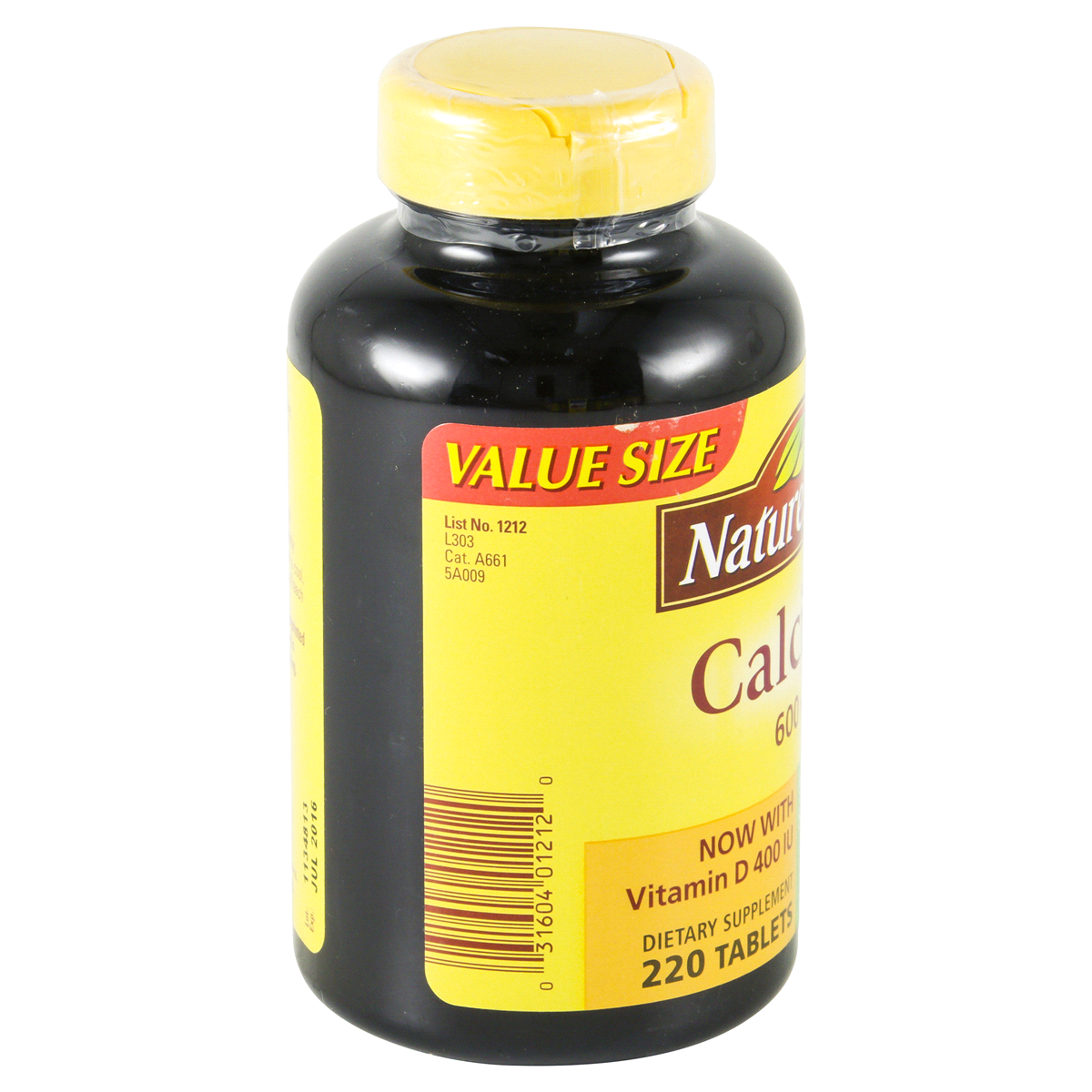 slide 33 of 82, Nature Made Calcium 600 mg with Vitamin D3, Dietary Supplement for Bone Support, 220 Tablets, 220 ct