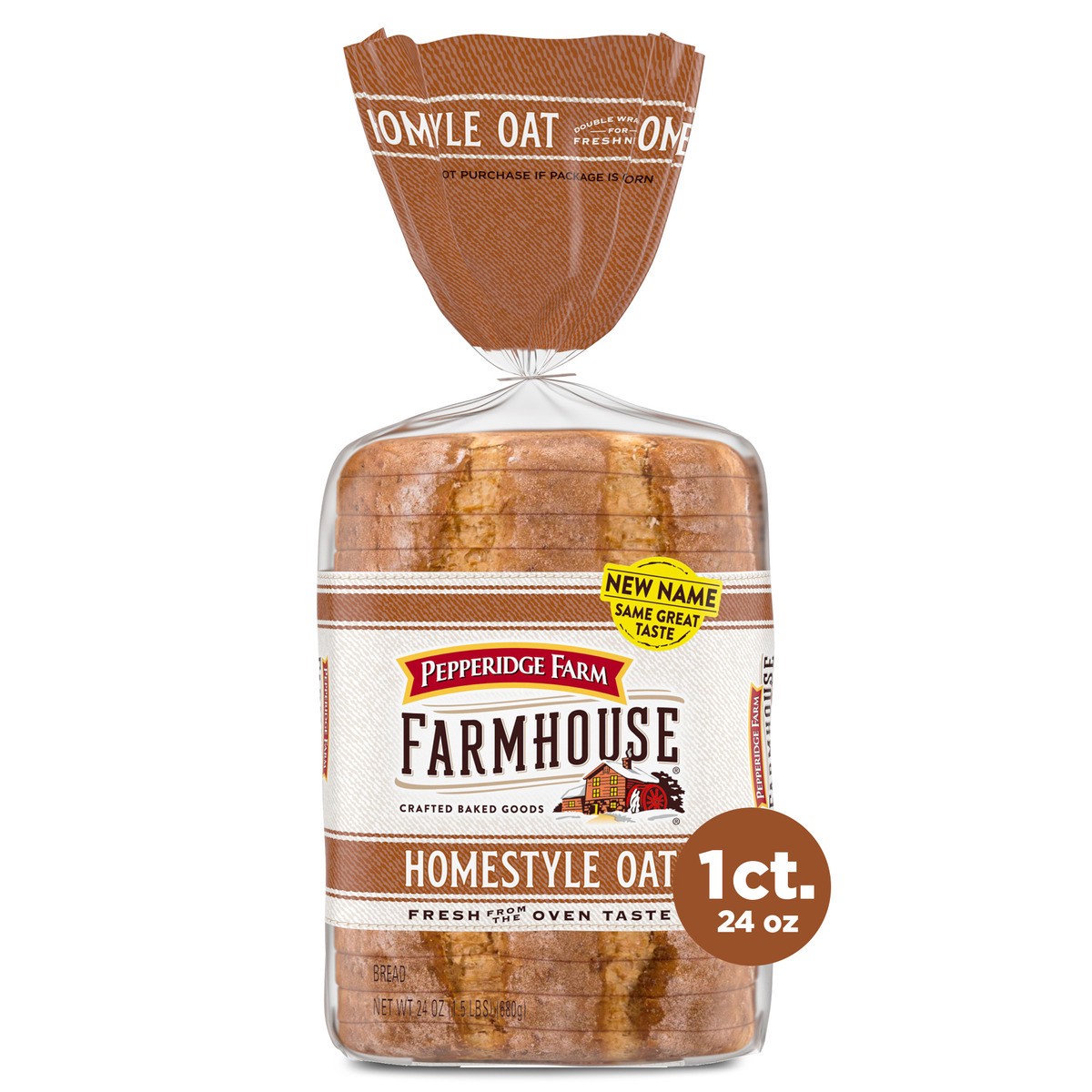 slide 1 of 5, Pepperidge Farm Homestyle Oat Bread, 24.000 oz