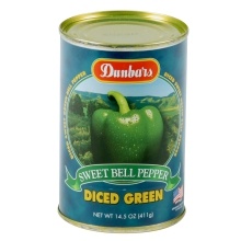 slide 1 of 1, Dunbar's Green Peppers, 14.5 oz
