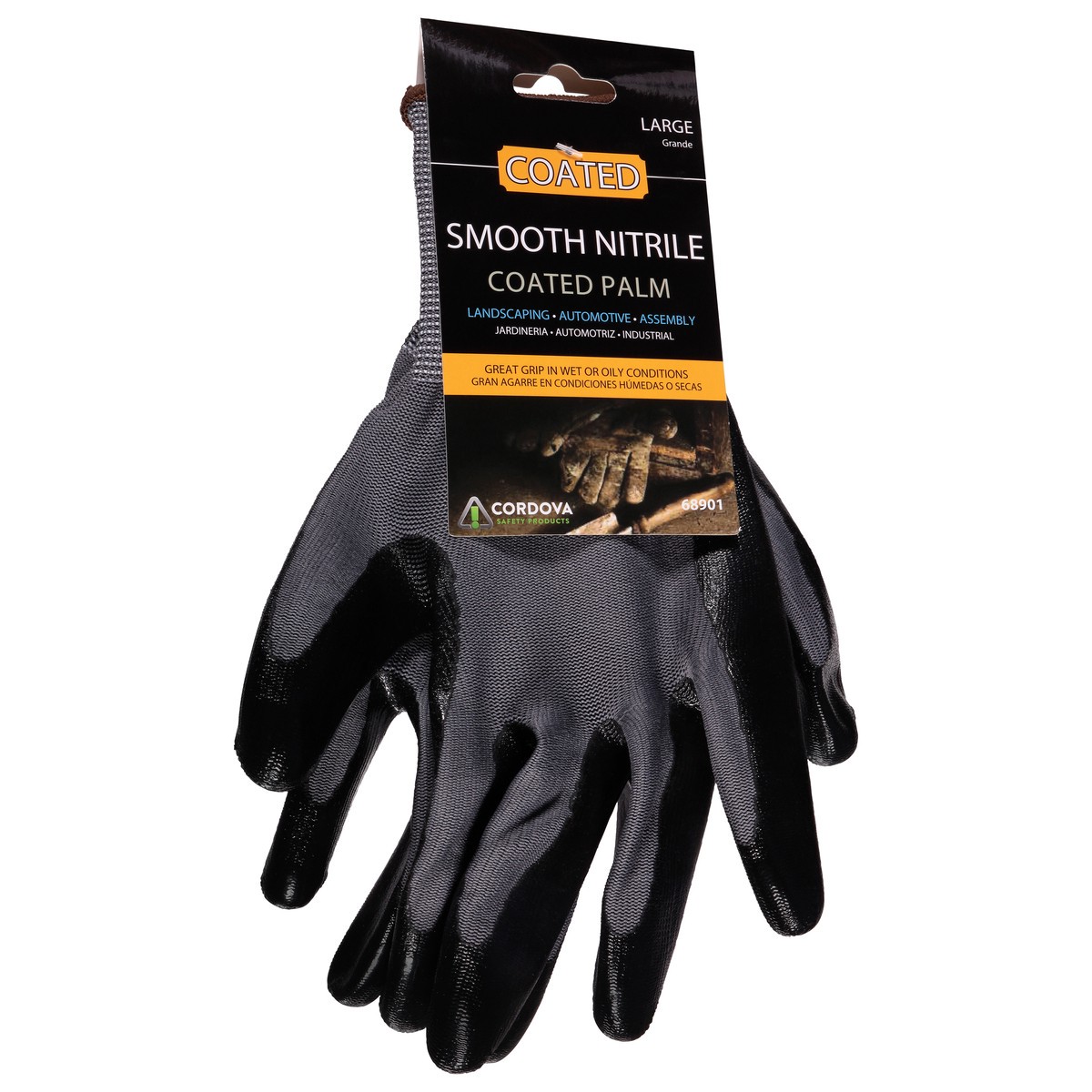 slide 4 of 9, Cordova Large Smooth Nitrile Coated Palm Gloves 1 ea, 1 ct