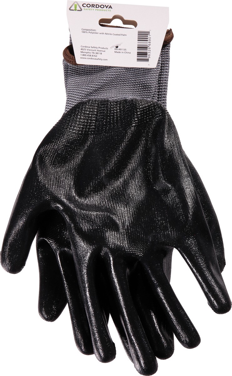 slide 9 of 9, Cordova Large Smooth Nitrile Coated Palm Gloves 1 ea, 1 ct