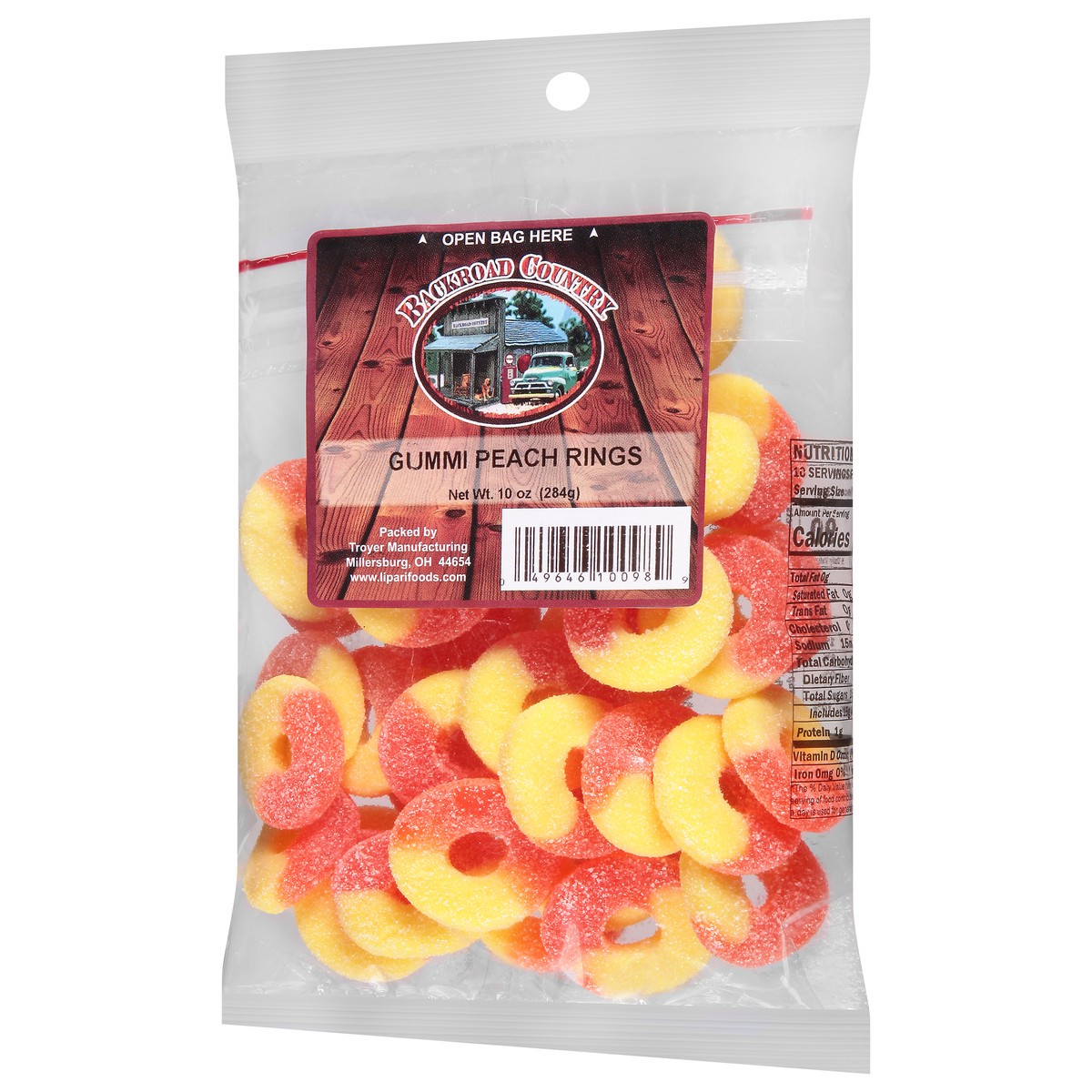 slide 3 of 14, Backroad Country Peach Rings Gummi 10 oz, 10 oz