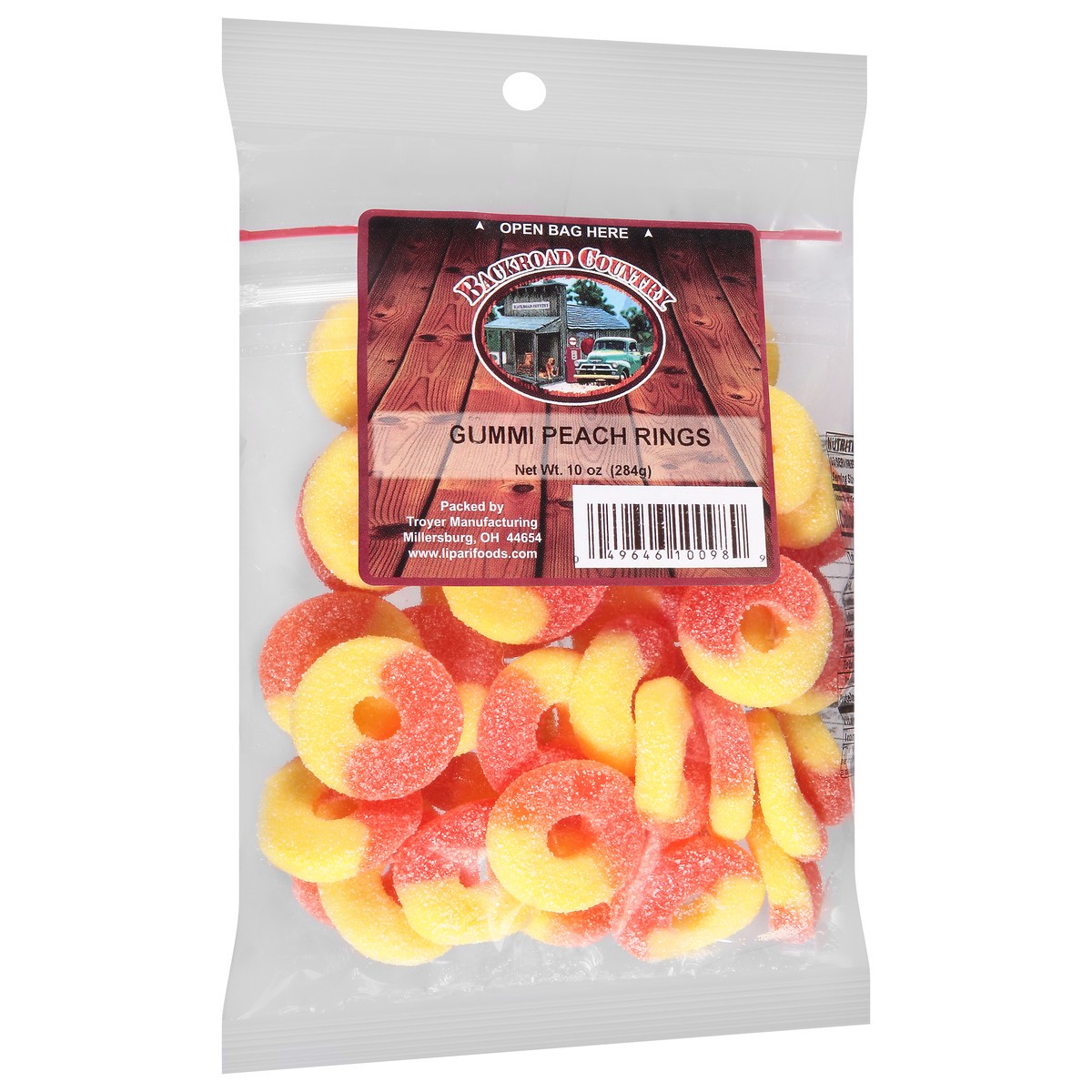 slide 9 of 14, Backroad Country Peach Rings Gummi 10 oz, 10 oz