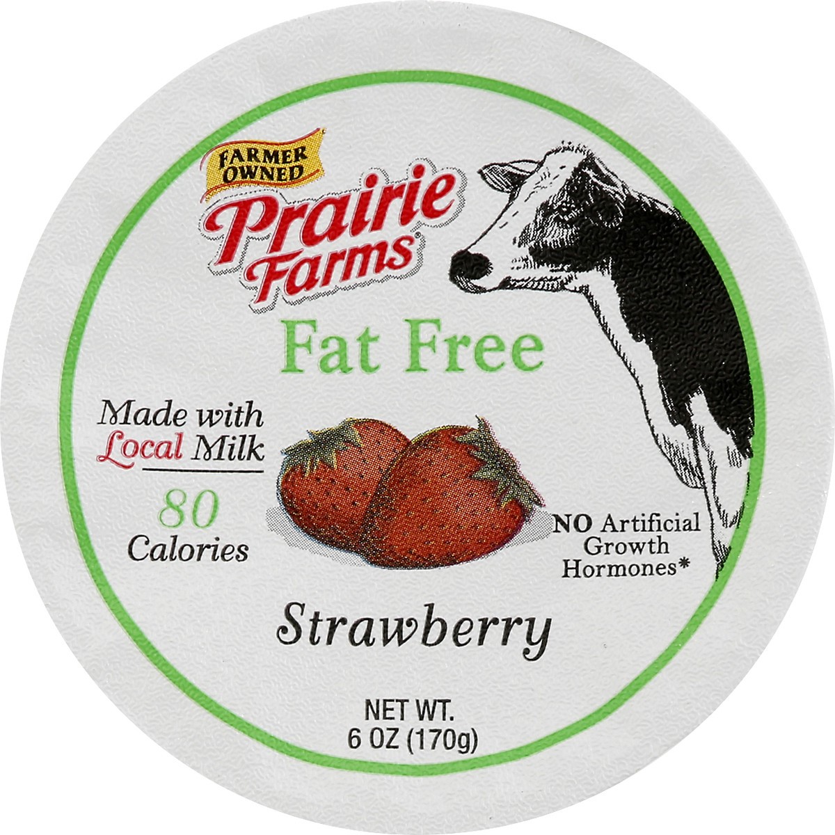 slide 2 of 12, Prairie Farms Fat Free Strawberry Yogurt 6 oz, 6 oz