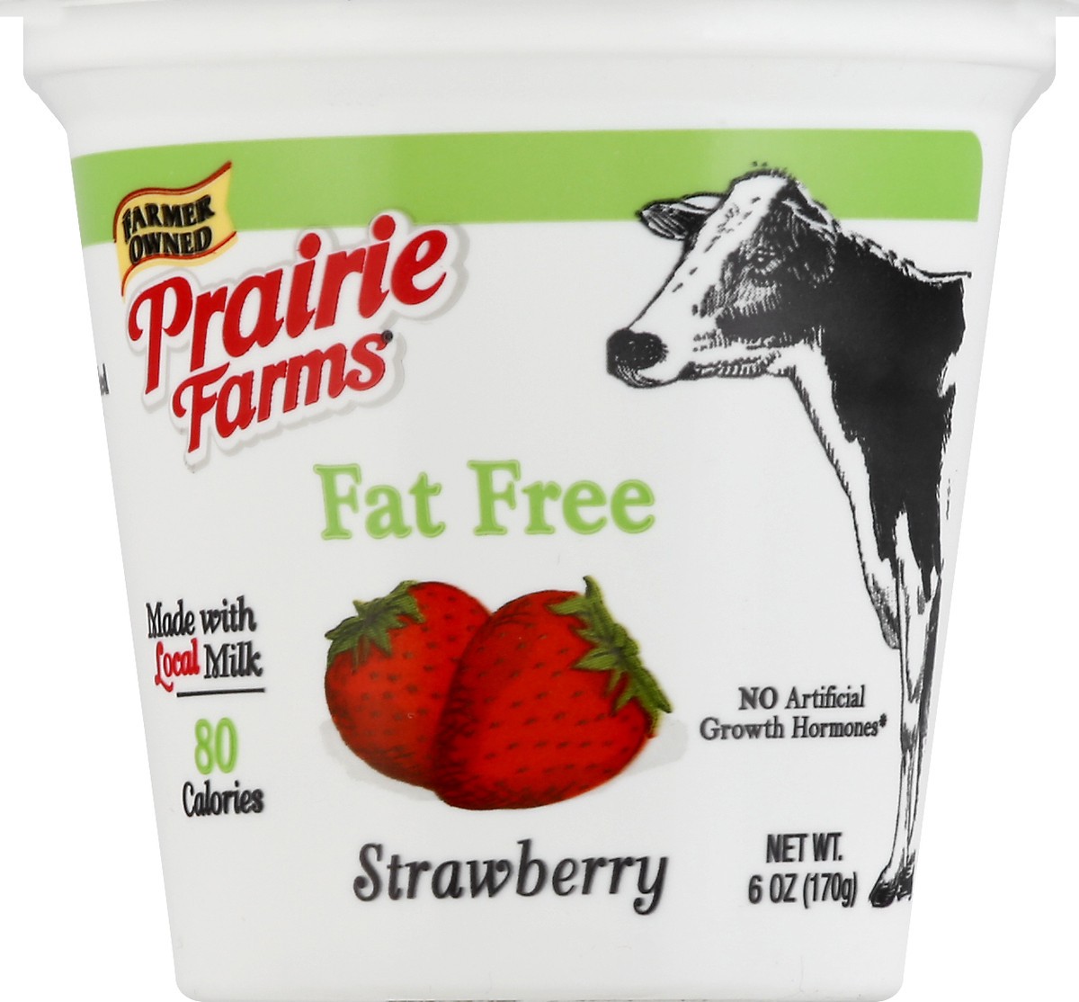 slide 3 of 12, Prairie Farms Fat Free Strawberry Yogurt 6 oz, 6 oz