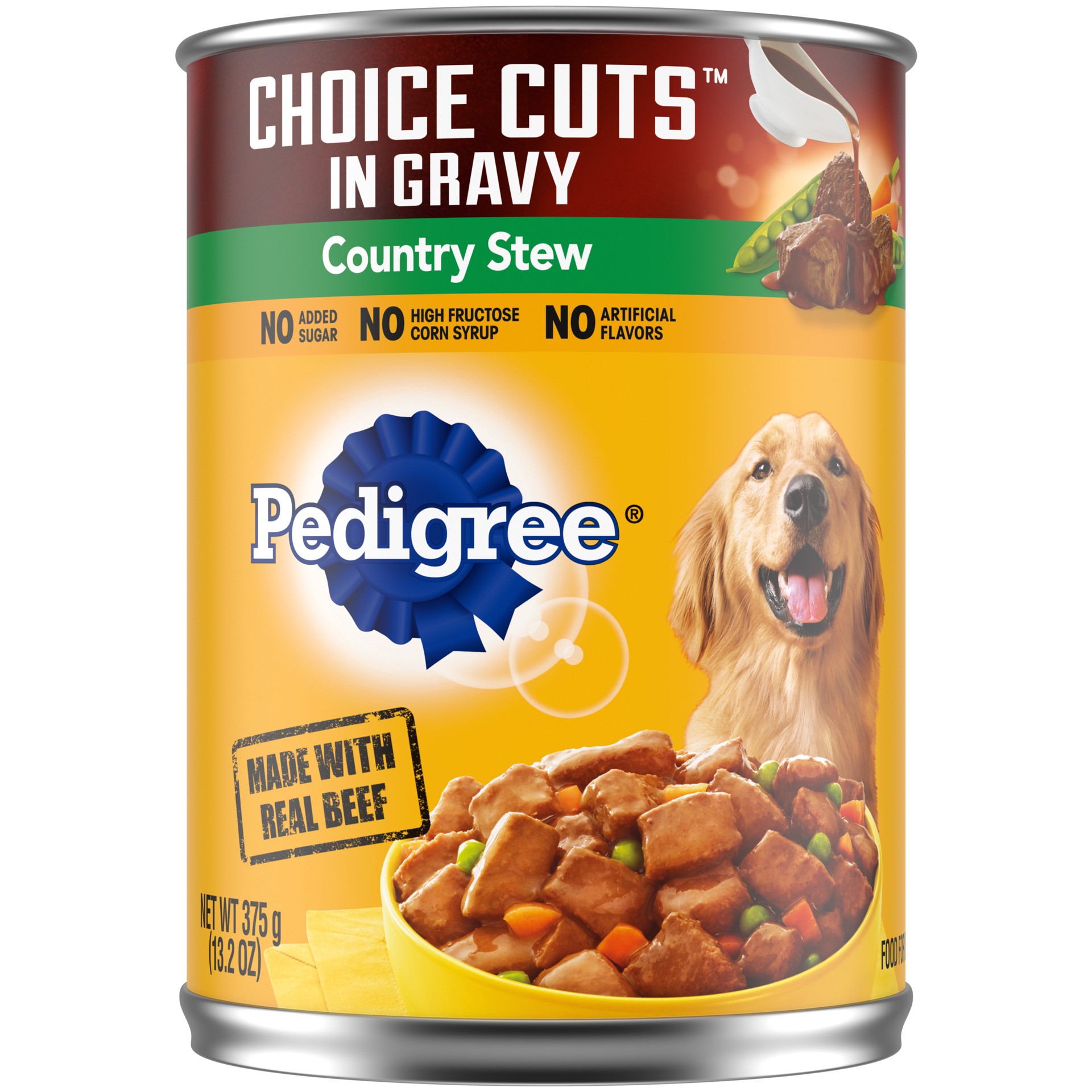 slide 1 of 3, Pedigree Choice Cuts In Gravy Adult Canned Soft Wet Dog Food, Country Stew, 13.2 oz