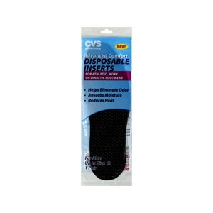 slide 1 of 1, CVS Pharmacy Advanced Comfort Disposable Inserts For Men, Up To Size 12, 1 pair
