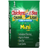 slide 3 of 9, Chicken of the Sea Chunk Light Tuna In Water Mini Can, 3 ct; 3 oz