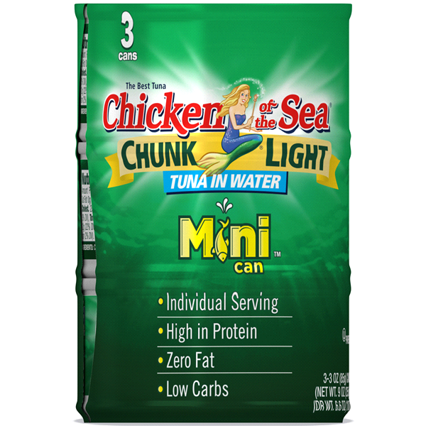 slide 8 of 9, Chicken of the Sea Chunk Light Tuna In Water Mini Can, 3 ct; 3 oz