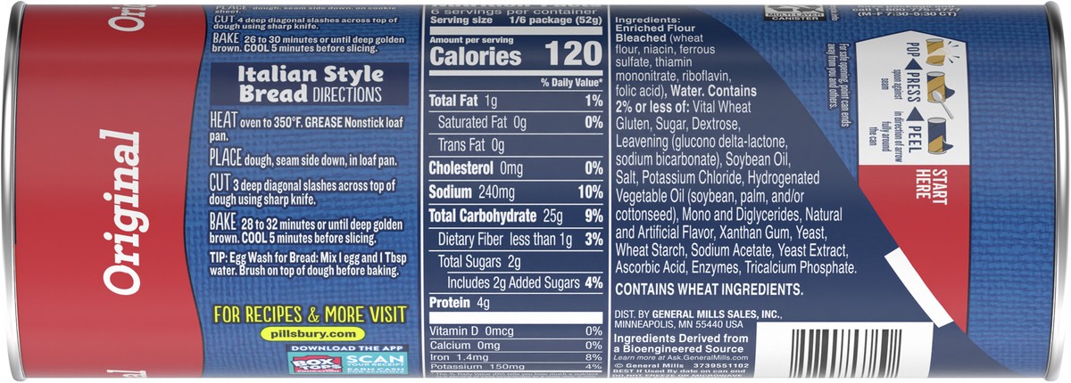 slide 13 of 14, Pillsbury Original French Bread Dough, 11 oz