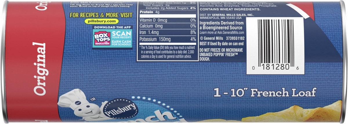 slide 12 of 14, Pillsbury Original French Bread Dough, 11 oz