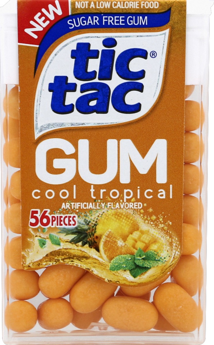 slide 4 of 4, Tic Tac Cool Tropical Sugar Free Gum, 56 ct