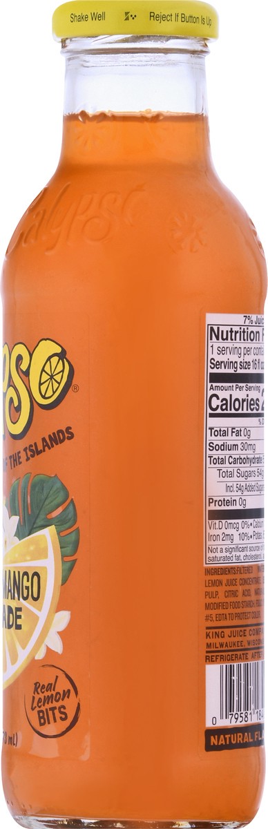slide 9 of 13, Calypso Lemonade, Tropical Mango- 16 oz, 16 oz