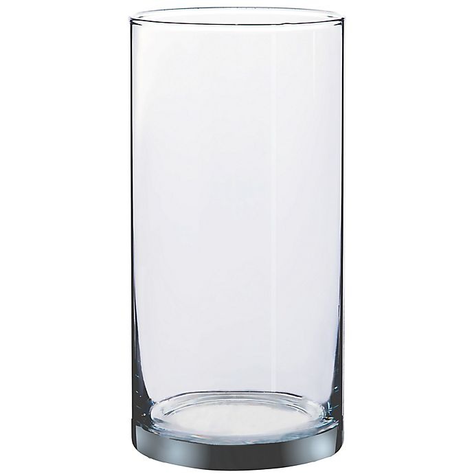 slide 1 of 1, W Home Cylinder Glass Vase, 16 in