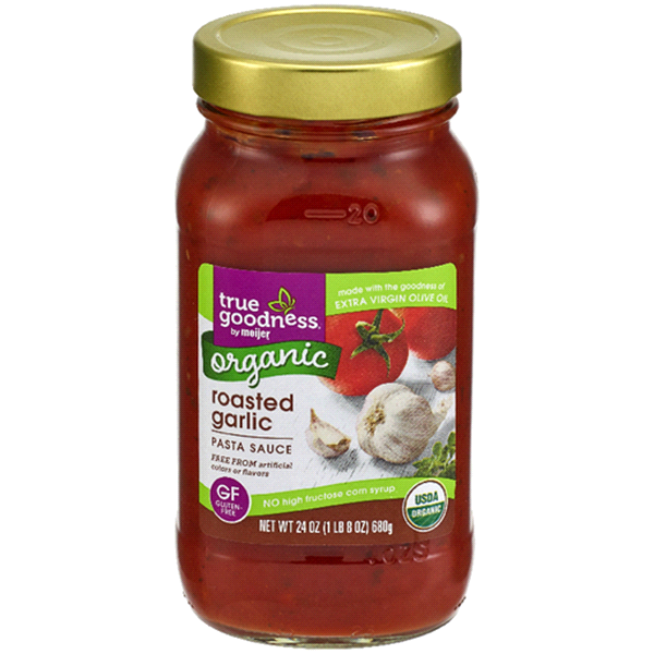 slide 1 of 5, True Goodness Organic Roasted Garlic Pasta Sauce, 24 oz