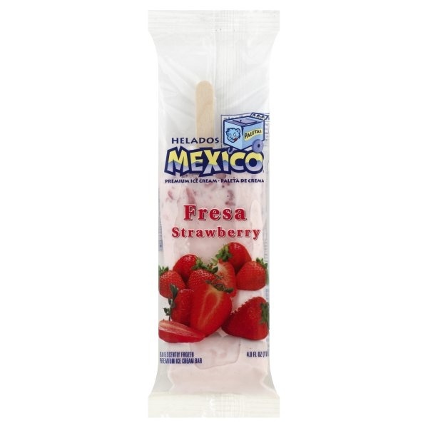 slide 1 of 1, Helados Mexico Strawberry Ice Cream Bar, 4 fl oz
